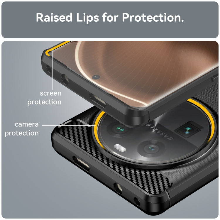 For OPPO Find X6 5G Brushed Texture Carbon Fiber TPU Phone Case