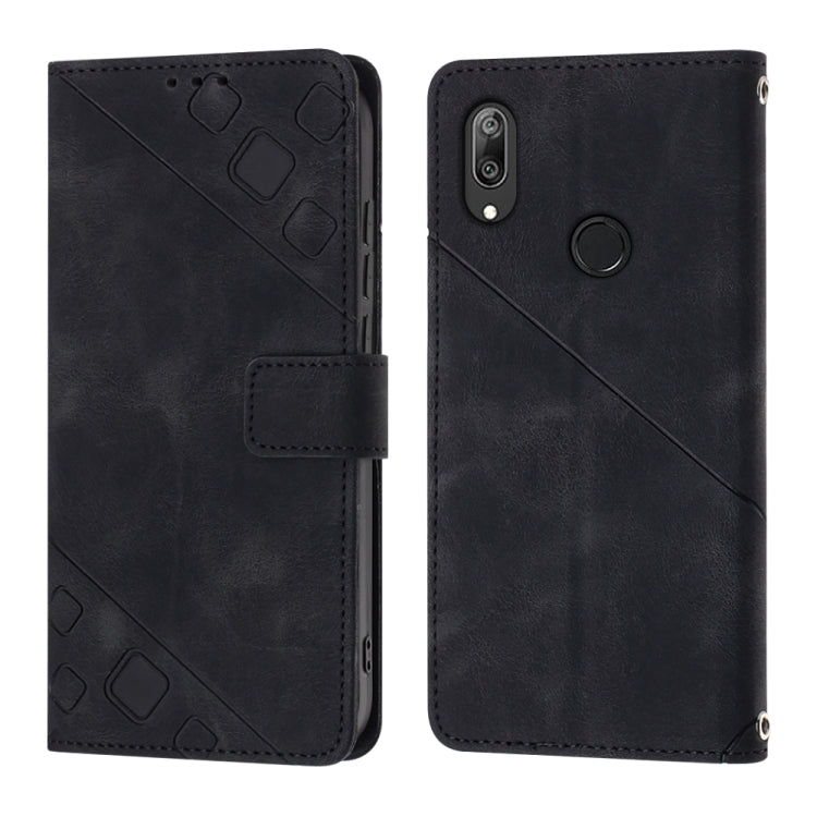 For Honor 10 Lite / Huawei P smart 2019 Skin-feel Embossed Leather Phone Case