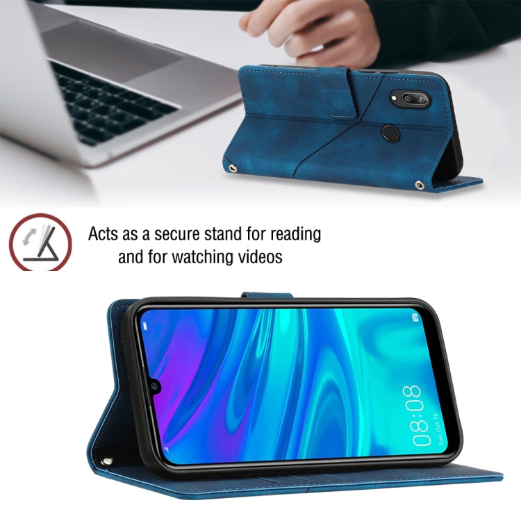 For Honor 10X Lite Skin-feel Embossed Leather Phone Case