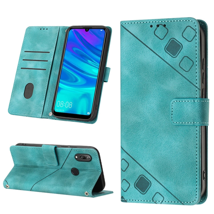 For Honor 10X Lite Skin-feel Embossed Leather Phone Case