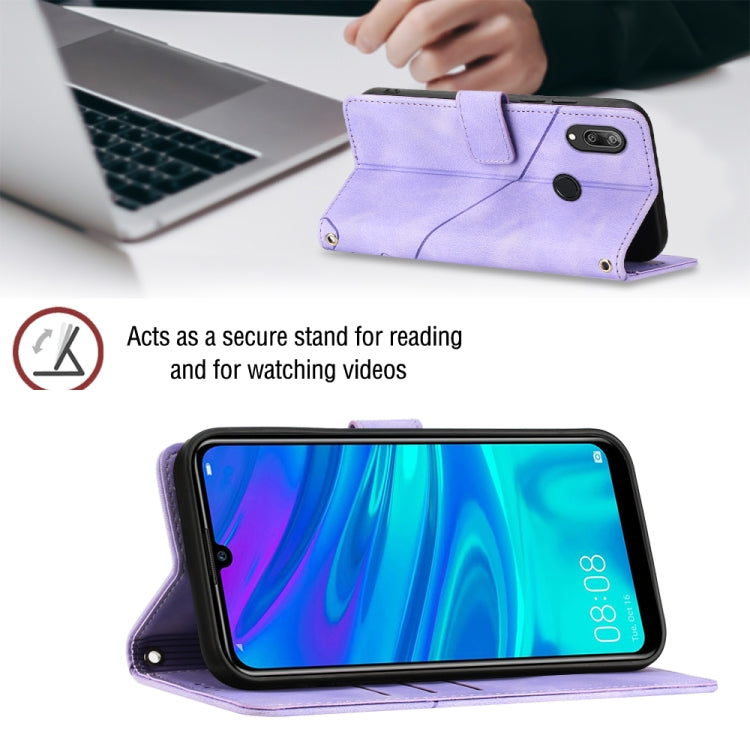 For Honor 10X Lite Skin-feel Embossed Leather Phone Case