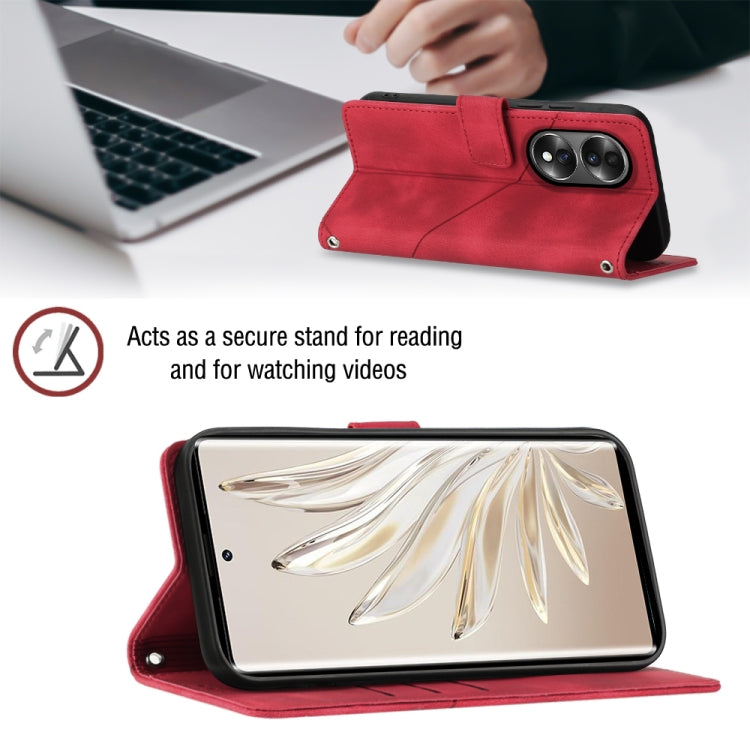 For Honor 70 Skin-feel Embossed Leather Phone Case