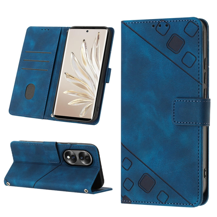 For Honor 70 Skin-feel Embossed Leather Phone Case