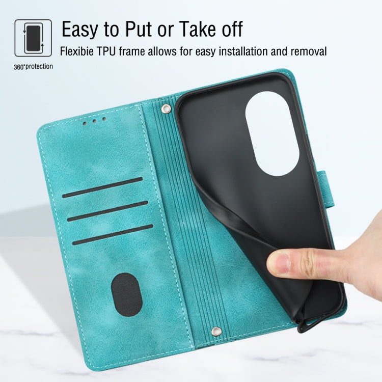 For Honor 70 Skin-feel Embossed Leather Phone Case