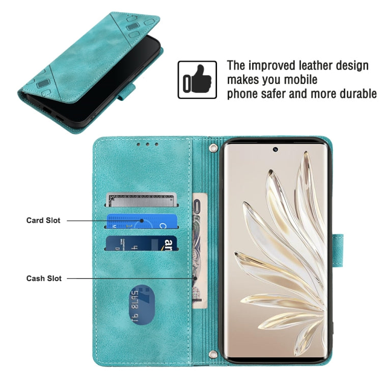 For Honor 70 Skin-feel Embossed Leather Phone Case