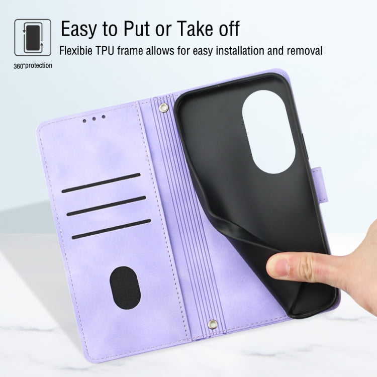 For Honor 70 Skin-feel Embossed Leather Phone Case