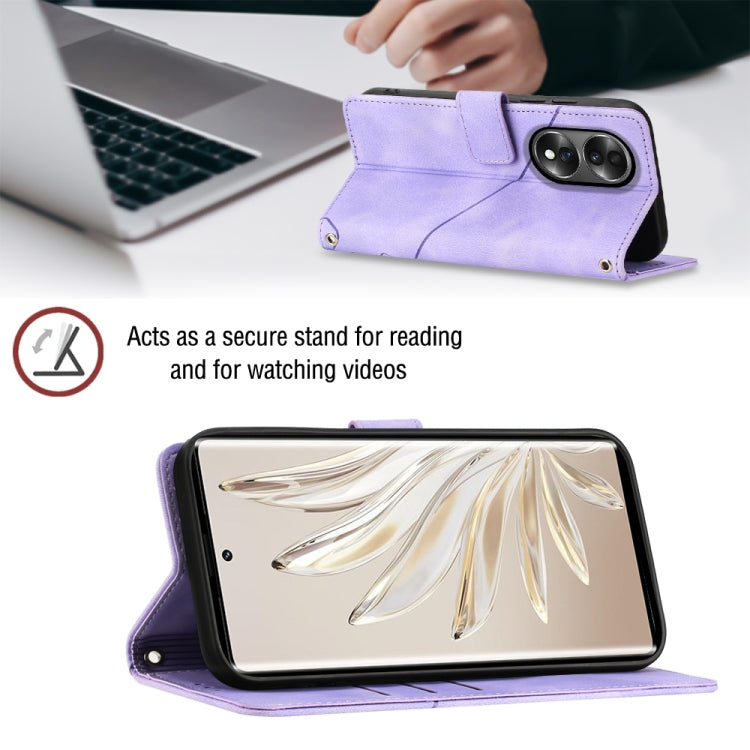 For Honor 70 Skin-feel Embossed Leather Phone Case