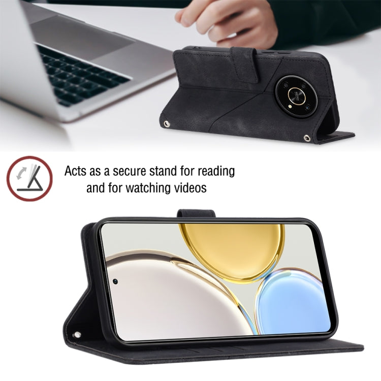 For Honor Magic4 Lite/X30/X9 4G/5G/X40 GT Skin-feel Embossed Leather Phone Case