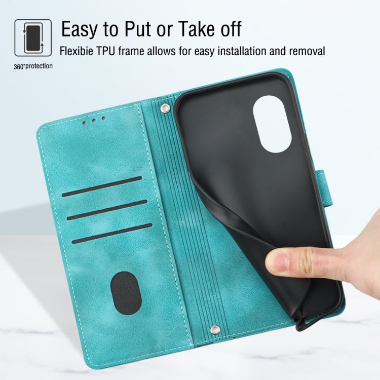 For Honor X7 4G/Play 30 Plus Skin-feel Embossed Leather Phone Case