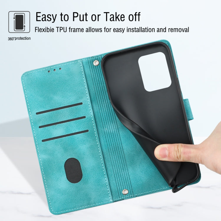 For Honor X7a 4G Global Skin-feel Embossed Leather Phone Case