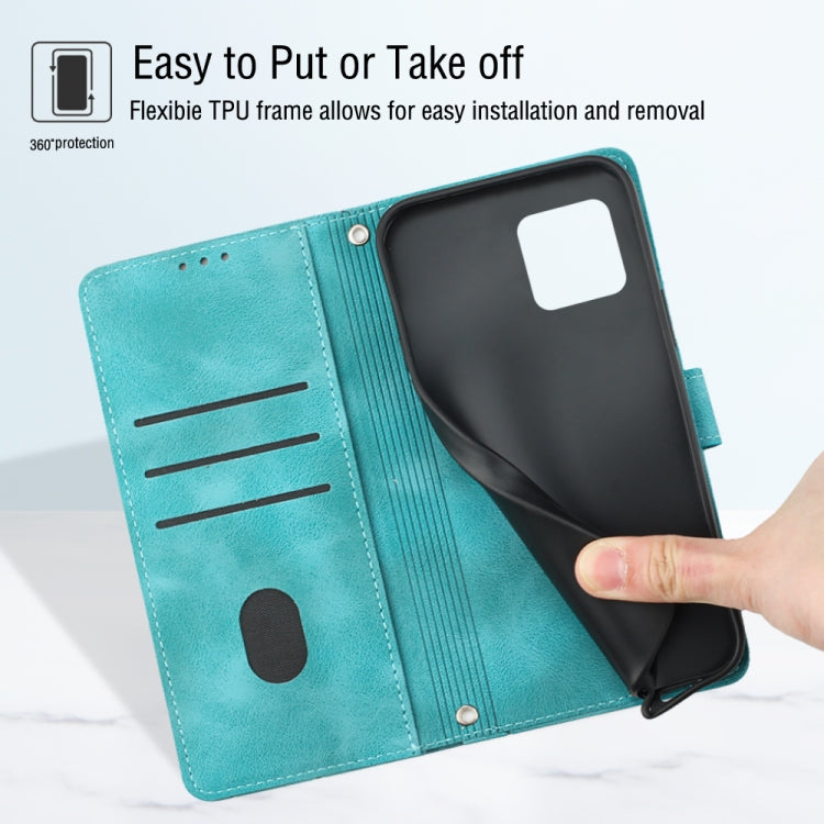 For Honor X8 4G Skin-feel Embossed Leather Phone Case