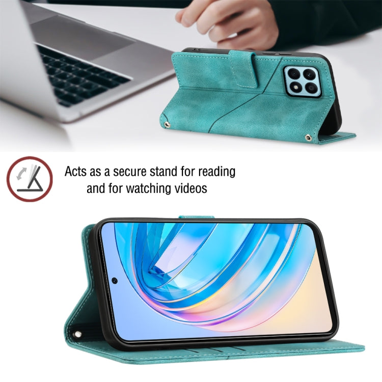 For Honor X8a 4G Global Skin-feel Embossed Leather Phone Case