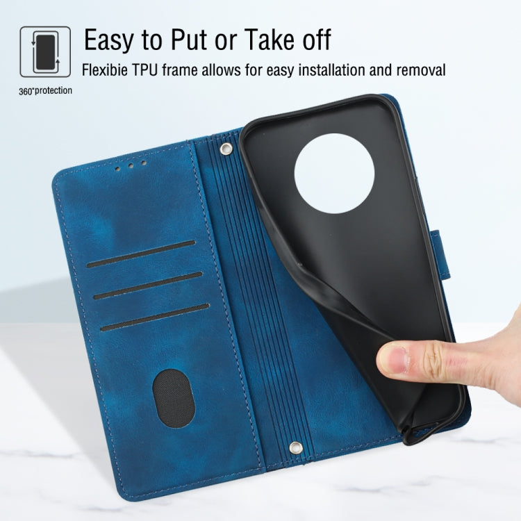 For Honor X9a 5G/Magic5 Lite Skin-feel Embossed Leather Phone Case