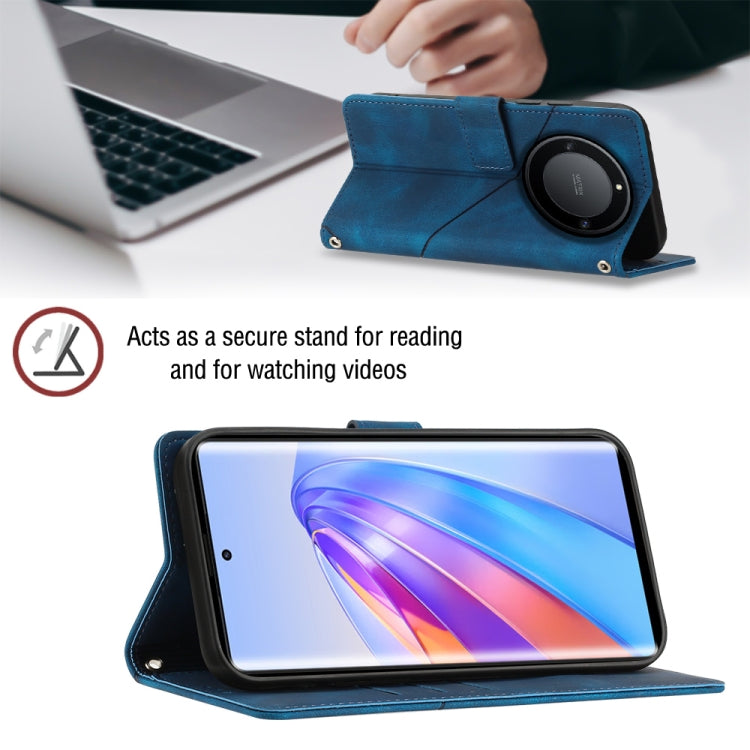 For Honor X9a 5G/Magic5 Lite Skin-feel Embossed Leather Phone Case