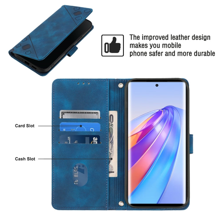 For Honor X9a 5G/Magic5 Lite Skin-feel Embossed Leather Phone Case