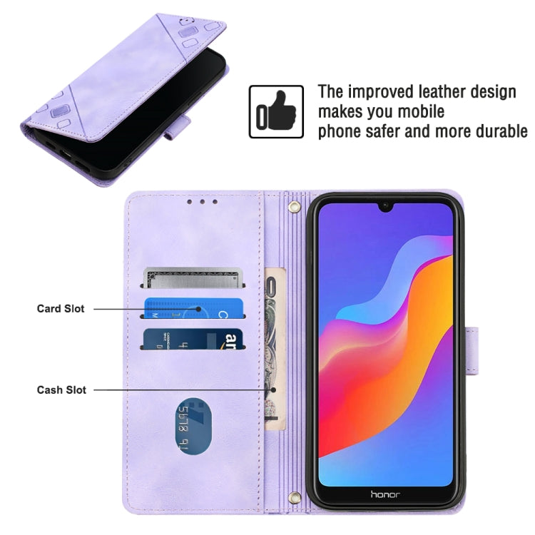 Skin-feel Embossed Leather Phone Case For Honor 8A/Y6 Pro 2019/Play 8A/8A Pro/8A 2020/8A Prime/Huawei Enjoy 9e/Huawei Y6 2019/Y6s 2019