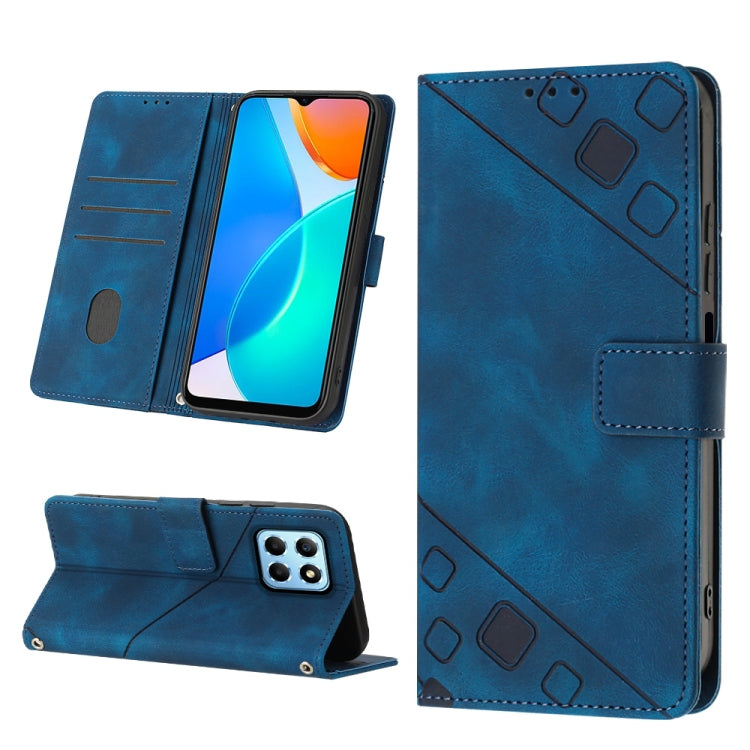 For Honor X6 / X8 5G Skin-feel Embossed Leather Phone Case