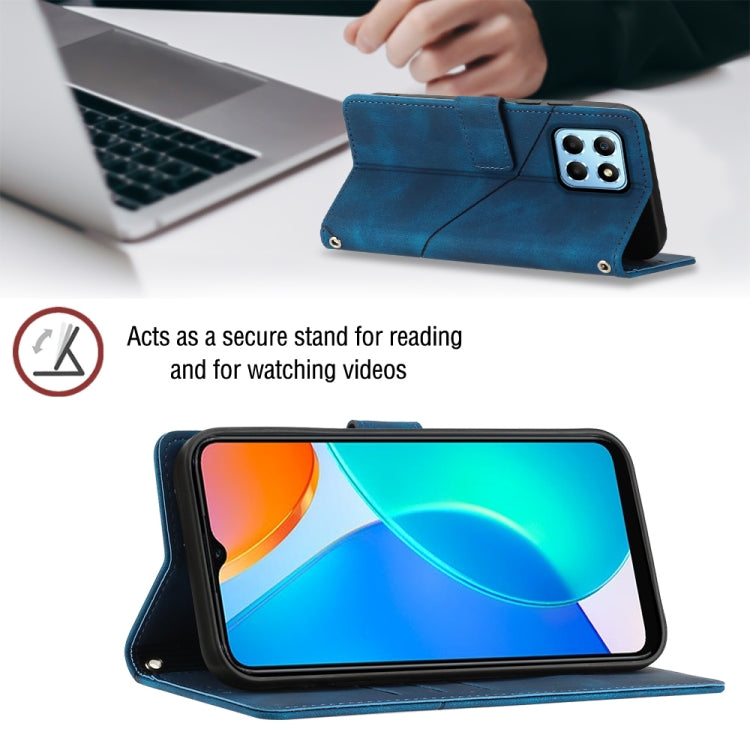 For Honor X6 / X8 5G Skin-feel Embossed Leather Phone Case