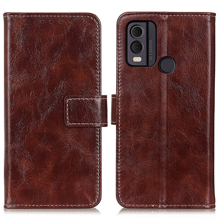 For Nokia C22 4G Retro Crazy Horse Texture Leather Phone Case