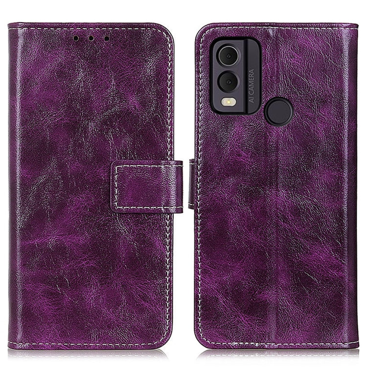 For Nokia C22 4G Retro Crazy Horse Texture Leather Phone Case