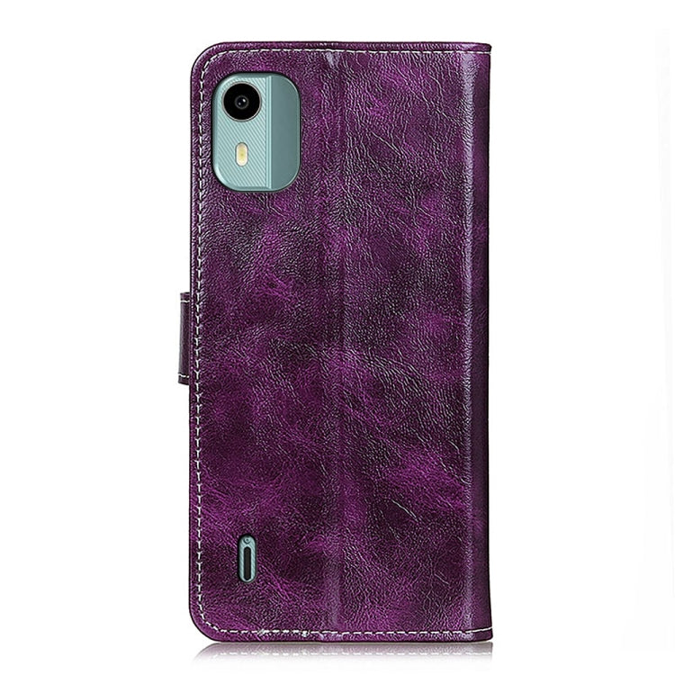 For Nokia C12 4G Retro Crazy Horse Texture Leather Phone Case