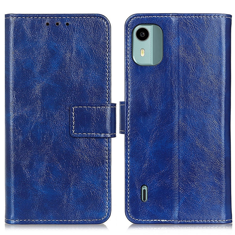 For Nokia C12 4G Retro Crazy Horse Texture Leather Phone Case