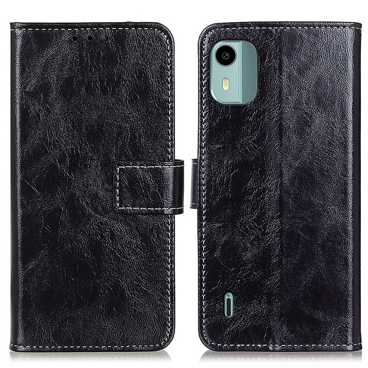 For Nokia C12 4G Retro Crazy Horse Texture Leather Phone Case