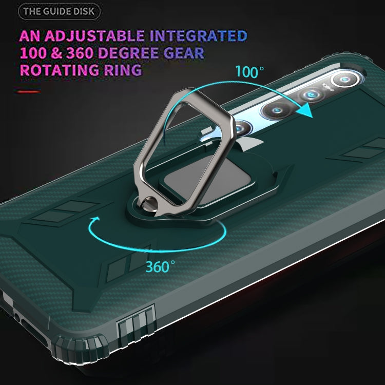 For Xiaomi Mi 10 / 10 Pro Carbon Fiber Protective Case with 360 Degree Rotating Ring Holder