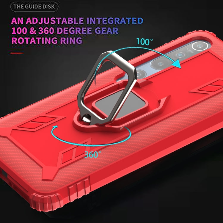 For Xiaomi Mi 10 / 10 Pro Carbon Fiber Protective Case with 360 Degree Rotating Ring Holder
