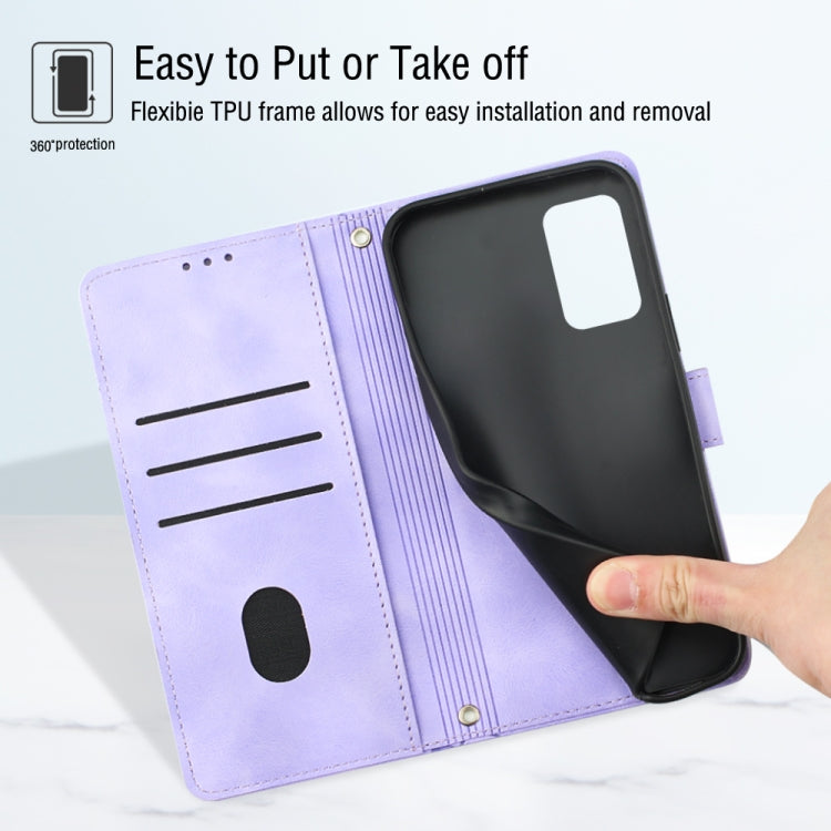 For Samsung Galaxy A02s 164mm Skin-feel Embossed Leather Phone Case