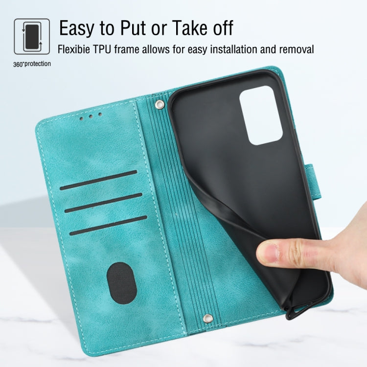 For Samsung Galaxy A02s 164mm Skin-feel Embossed Leather Phone Case