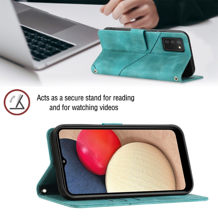 For Samsung Galaxy A02s 164mm Skin-feel Embossed Leather Phone Case