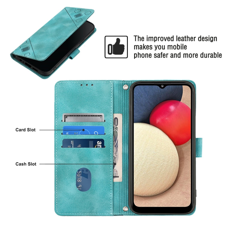 For Samsung Galaxy A02s 164mm Skin-feel Embossed Leather Phone Case