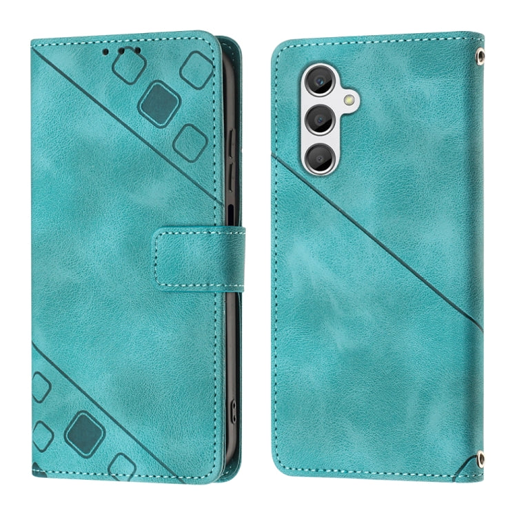 For Samsung Galaxy A24 4G Skin-feel Embossed Leather Phone Case