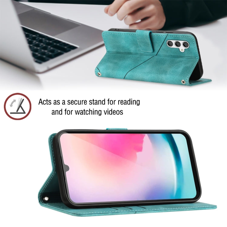For Samsung Galaxy A24 4G Skin-feel Embossed Leather Phone Case