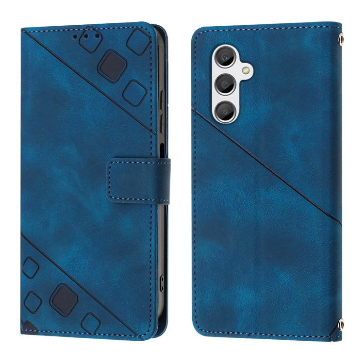 For Samsung Galaxy A24 4G Skin-feel Embossed Leather Phone Case