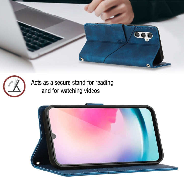 For Samsung Galaxy A24 4G Skin-feel Embossed Leather Phone Case