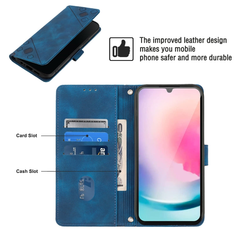 For Samsung Galaxy A24 4G Skin-feel Embossed Leather Phone Case