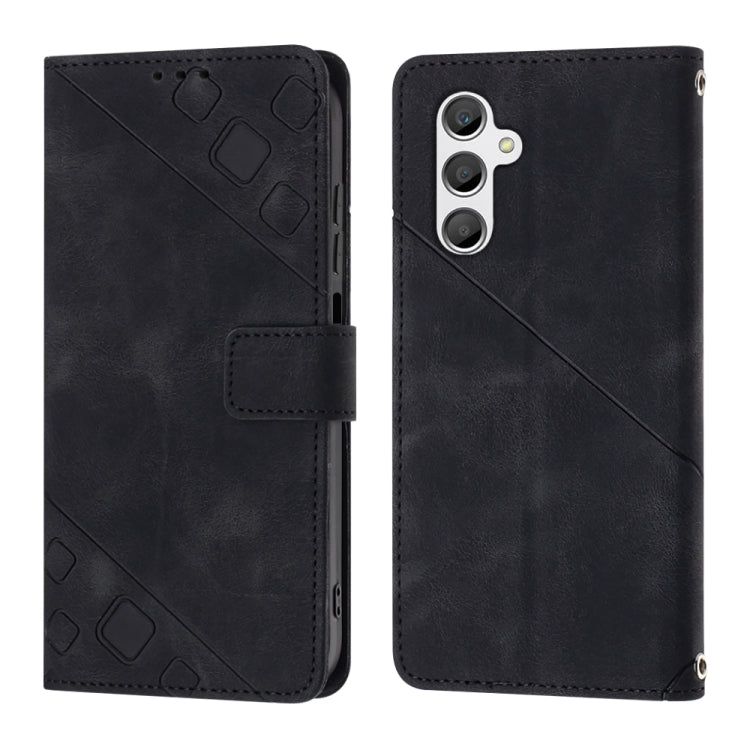 For Samsung Galaxy A24 4G Skin-feel Embossed Leather Phone Case