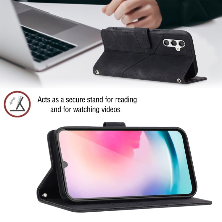 For Samsung Galaxy A24 4G Skin-feel Embossed Leather Phone Case