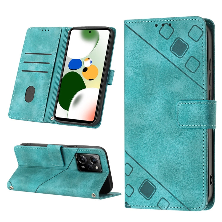 For Xiaomi Poco X5 Pro 5G/Redmi Note 12 Pro Speed Skin-feel Embossed Leather Phone Case