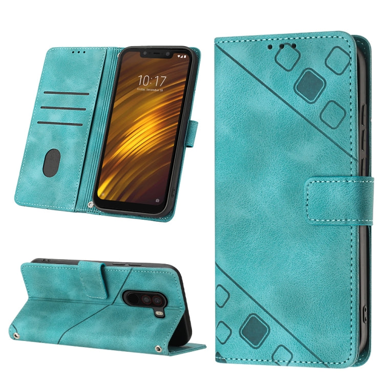 For Xiaomi Pocophone F1 Skin-feel Embossed Leather Phone Case