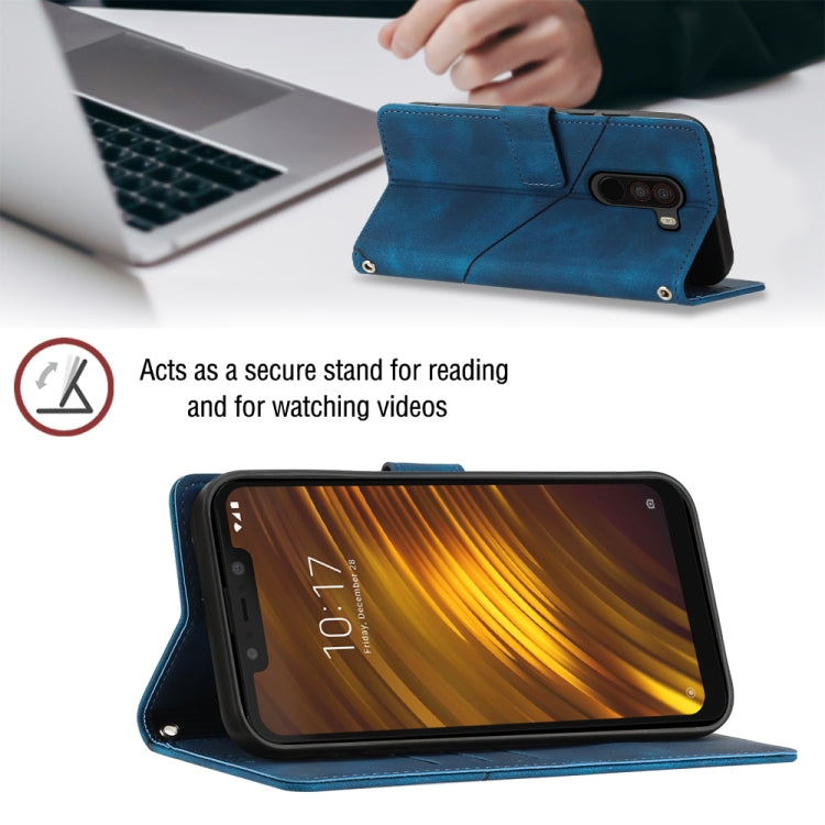 For Xiaomi Pocophone F1 Skin-feel Embossed Leather Phone Case