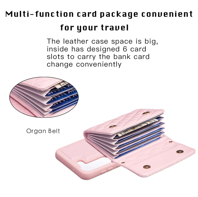 For Samsung Galaxy S23 5G Horizontal Wallet Rhombic Leather Phone Case