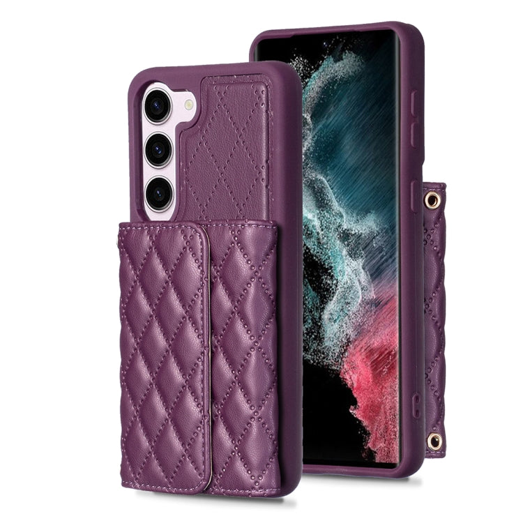 For Samsung Galaxy S23 5G Horizontal Wallet Rhombic Leather Phone Case