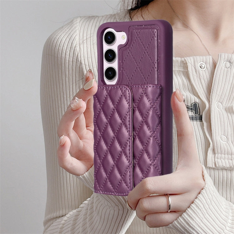For Samsung Galaxy S23 5G Horizontal Wallet Rhombic Leather Phone Case