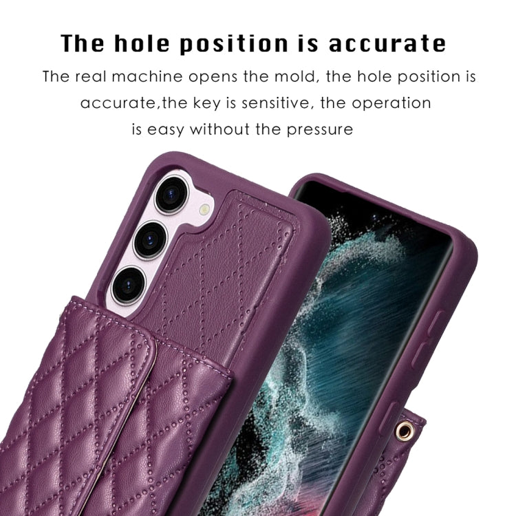 For Samsung Galaxy S23 5G Horizontal Wallet Rhombic Leather Phone Case