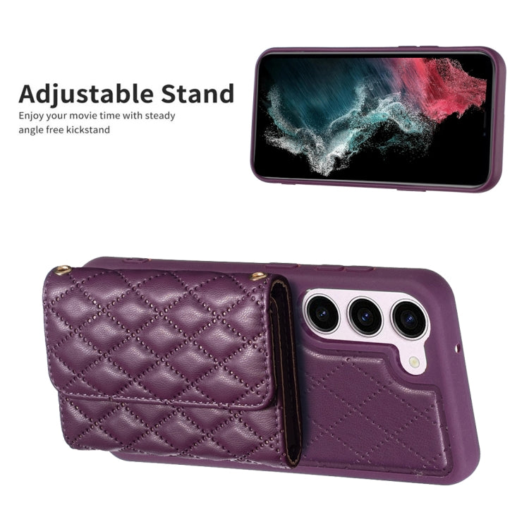 For Samsung Galaxy S23 5G Horizontal Wallet Rhombic Leather Phone Case