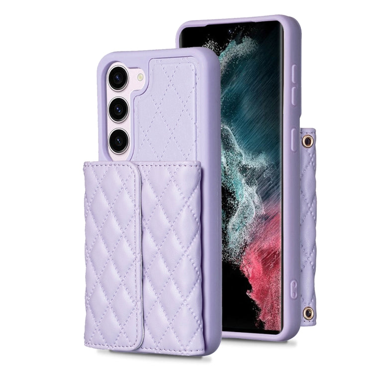 For Samsung Galaxy S23 5G Horizontal Wallet Rhombic Leather Phone Case