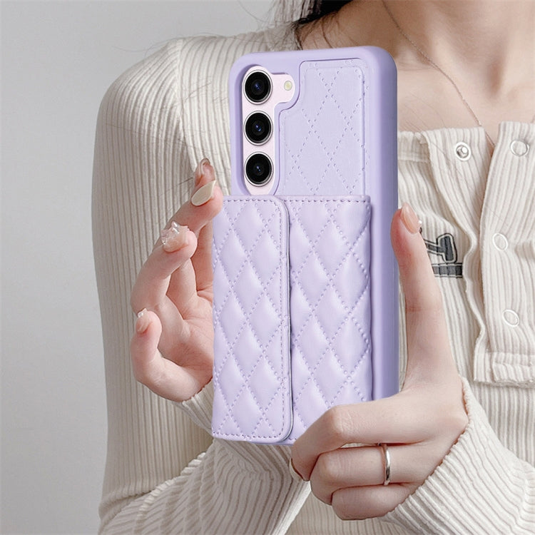 For Samsung Galaxy S23 5G Horizontal Wallet Rhombic Leather Phone Case